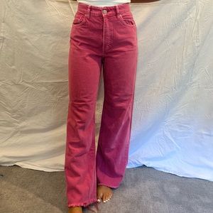 Zara pink denim pants
